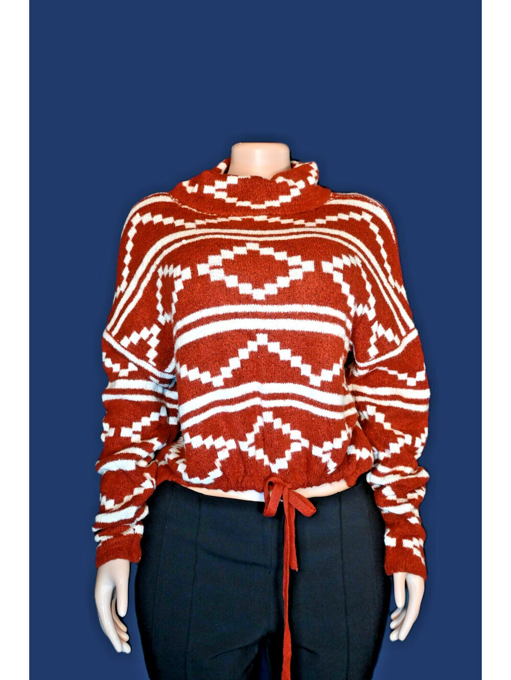 No Boundaries Crop Turtleneck Sweater Women's Large 11-13..Pit-Pit 22